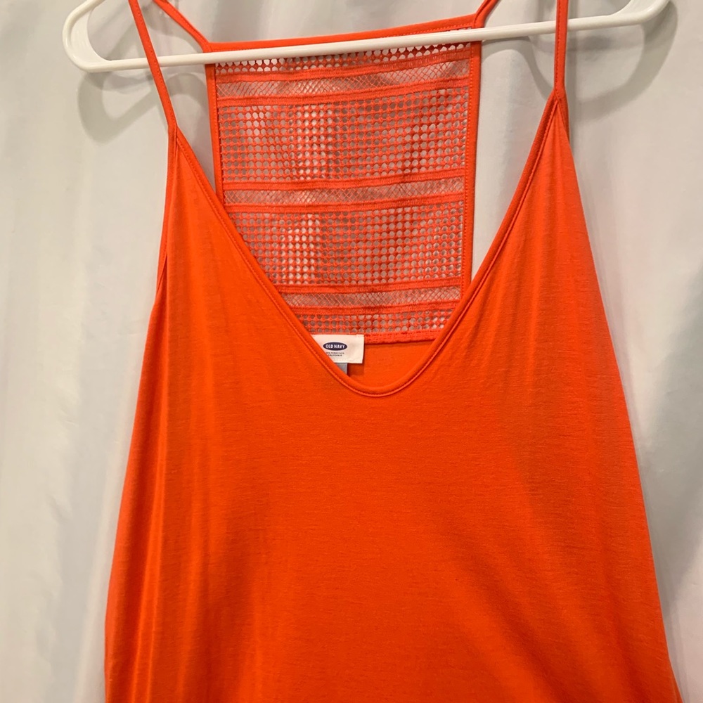 Coral Cut-Out Tank Top